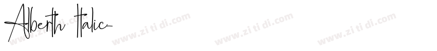 Alberth Italic字体转换